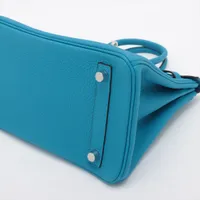 エルメス カルメン ブルーザンジバル シルバー金具 HERMES エルメス ハンドバッグ バーキン30 ブルーザンジバル