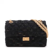 CHANEL シャネル 2.55 ツイード チェーンショルダーバッグ CHANEL 1998年頃製 ツイード2.55チェーンショルダーバッグ