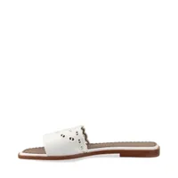 エルメス　サンダル　ガエル　ブラック　36 23cm エルメス サンダル ガエル シェーヌダンクル刺繍 レザー