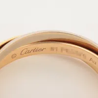 カルティエ トリニティ Au750 リング サイズ6 Cartier カルティエ トリニティ リング Au750 YG×PG×WG #57 指輪