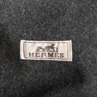 HERMES ウールコート グレー HERMES エルメス コート レディース38 グレー カシミヤ ベルト