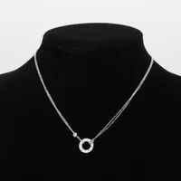 カルティエ ラブサークル 2P ダイヤ ネックレス 750(WG) 6.6g