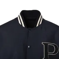 【PRADA】ロゴ モヘア ウール ボンバー バーシティ ジャケット プラダ 24年 モヘア×ウール ボンバージャケット S メンズ