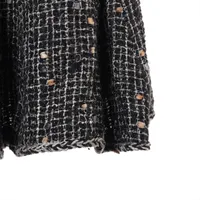 【極美品】CHANEL ココマーク コットンツイード スカート シルク 38 シャネル ココマーク 06P コットン×シルク セットアップ 38
