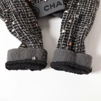 美品/国内正規 CHANEL シャネル P70458K10051 ココマークプレート ツイード ビスチェ 34 ブラック/マルチカラー レディース 2023年 春夏 CHANEL シャネル ノーカラージャケット レディース