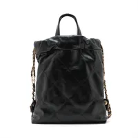 【CHANEL】バックパック/ブラック/ライトゴールド金具 CHANEL】【ゴールド金具】シャネル『フラップ バッグ』AS1430