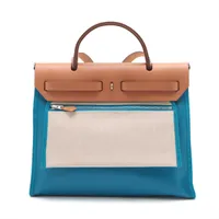 エルメス エールバッグジップPM トワルアッシュベルリンヌ×ヴァッシュ  