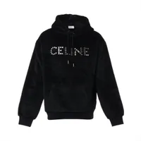 セリーヌ 22AW ウール×アルパカ パーカー S レディース ブラック