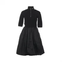 【24AW】フリース ショートワンピース◆プラダ◆ プラダ 24年 ウール ワンピース 36 レディース ブラック P3025P