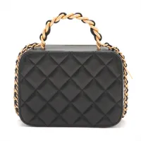 シャネル マトラッセ ラムスキン 2WAYショルダーバッグ ブラック