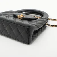 ★m★☆ミロス マトラッセ 2wayバッグ レザー ブラック×ゴールド シャネル CHANEL マトラッセ ミニ ショッピングバッグ AS4416