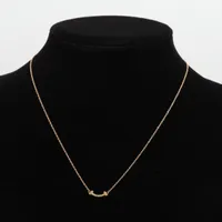 ＴＩＦＦＡＮＹ　ネックレス　Ｔスマイル　７５０ＹＧ　３．０ｇ　首周り約４５ｃｍ TIFFANY & Co. T スマイル ネックレス ミニ イエロー