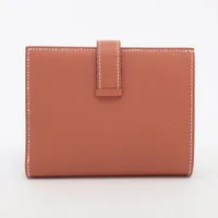 【HERMES】ベアン◆ロゴ長財布◆エプソム◆シルバー/ゴールド エルメス ベアンコンパクト ヴォーエプソン 財布 ゴールド