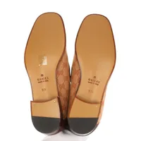 GUCCI ベージュ・ブラウン ローファー グッチ ホースビット キャンバス ローファー 9 1/2 メンズ
