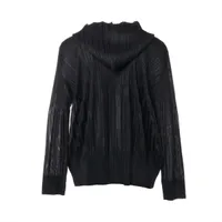 イッセイミヤケ ポリエステル パーカー 4 レディース ブラック PP55