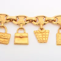 セリーヌ マカダム ブレスレット 金属素材 ゴールド 70428 セリーヌ マカダム ブレスレット 金属素材 ゴールド 70428