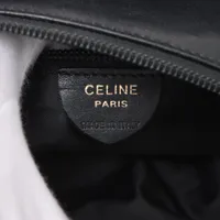 セリーヌ リュック サークルロゴ レザー ナイロン 黒 バッグパック ロゴ金具 CELINE サークルロゴ金具レザー2Wayバッグ | Hedy