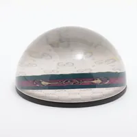 グッチ ホースビット ペーパーウェイト ガラス×レザー クリア A3441662