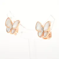 【VINTAGE】ヴァンクリーフ&アーペル パピヨン シェル ピアス ヴァンクリーフ&アーペル ピアス イヤリング ドゥパピヨン