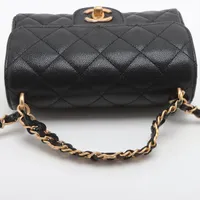 CHANEL ブラック ミニマトラッセ CHANEL/シャネル】 AP1447 マトラッセ スモールバニティ