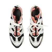 エルメス アクション ニット×レザー スニーカー 38.5 レディース