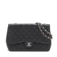 【幅広く使えるデザイン☆】CHANEL ダブルチェーンバッグ☆ シャネル マトラッセ25 キャビアスキン ダブルフラップ ダブル