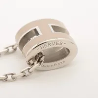 HERMES エルメス ミニポップH ネックレス シルバー マロングラッセ HERMES エルメス ネックレス ペンダント ミニ ポップH マロン