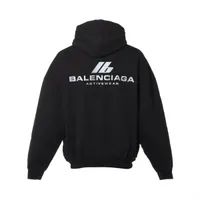 バレンシアガ 21年 コットン パーカー S レディース ブラック 697874 バレンシアガ 24年 コットン パーカー 1 ユニセックス ブラック