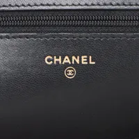 シャネル　19ラムスキンチェーンロゴラウンドファスナーウォレット　17O2201 シャネル 19ラムスキンチェーンロゴラウンドファスナー