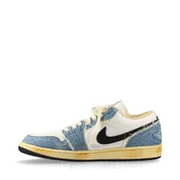 ナイキ AIR JORDAN 1 LOW 23AW デニム×レザー スニーカー 27.5cm