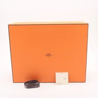 HERMES ブリットアブラックオレンジ色ＰＭ エルメス HERMES ブリッドアブラックPM オレンジ シルバー金具