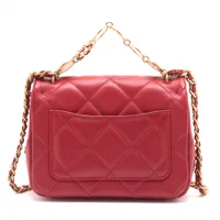 美品　CHANEL　ラムスキン　 キルティング コンパクトミニ　マトラッセ CHANEL ミニマトラッセ ラムスキン シングルフラップ シングル