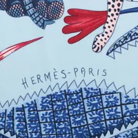 【未使用 箱付！】 HERMES エルメス スカーフザンベジ川の行進 エルメスカレ90 ザンベジ川の行進 ピンク系/マルチ レディース