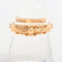 クロムハーツ ベイビークラシック フローラルクロス リング 22k 9.3g