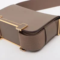 エルメス　エーゲ エルメス ゲタ シェーブル エトゥープ ゴールド金具 W:2024年