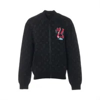 【羽織るだけでオシャレ♪】LV モノグラム ニットジャケット ヴィトン モノグラム 22AW コットン ニットジャケット M メンズ