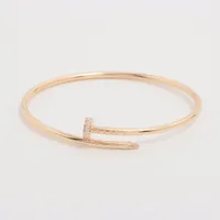 カルティエ ジュストアンクル SM ダイヤ ブレスレット 750(YG) 9.6g 17