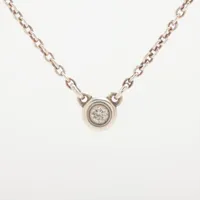 極美品 ティファニー ネックレス 1Pダイヤ ラウンドロック 1837 袋付き 極美品 ティファニー ネックレス 1Pダイヤ ラウンドロック 1837
