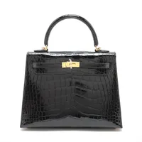 エルメス ラムレザー 手袋 ケリー ゴールド金具 ブラック サイズ7 HERMES エルメス ケリーグローブ 手袋 グローブ ラムスキン