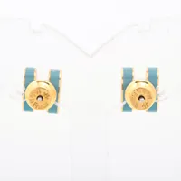 【新品】エルメス　ポップアッシュ　ブルー×ゴールド　ピアス エルメス ミニポップアッシュH ピアス(両耳用) GP ゴールド