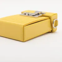 ダンヒル GTロックバッグ レザー ショルダーバッグ イエロー AY015238