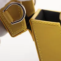 ダンヒル GTロックバッグ レザー ショルダーバッグ イエロー AY015238