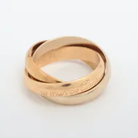 カルティエ トリニティ Au750 リング 13号 Cartier カルティエ トリニティリング XL 3連リング K18 スリー
