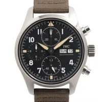 価格交渉歓迎❣️ IWC スピットファイア　マークⅩⅤⅠ 純正アリゲータベルト IWC スピットファイヤー マークXV パイロットウォッチ シルバー