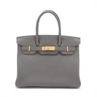 【美品】HERMES エルメス　バーキン30 空箱　正方形 エルメス バーキン30 ブラック トゴ シルバー金具 | エルメス