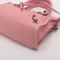 バレンシアガ☆ファー スモールハンドバッグ ピンク BALENCIAGA バレンシアガ 103208 ザ・ファースト 2WAYバッグ