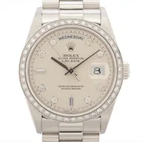 ロレックス デイデイト 128236A AT アイスブルー文字盤 A3532074｜中古