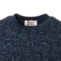 エルメス コットン Tシャツ メンズ ネイビー H557920HA タグ・箱付