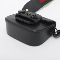 グッチ ホースビット1955 レザー ショルダーバッグ ブラック 726863