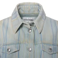 シャネル ココボタン P58 コットン デニムジャケット 38 レディース